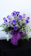1 1 a Purple roses vase arr
