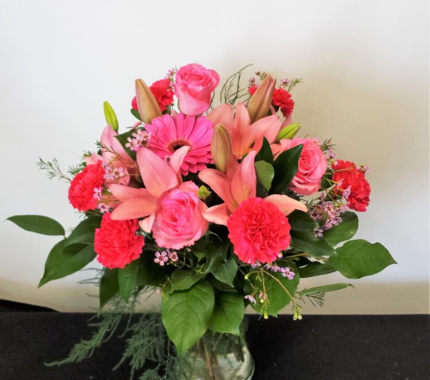 1 lilies pink pink roses - Click Image to Close