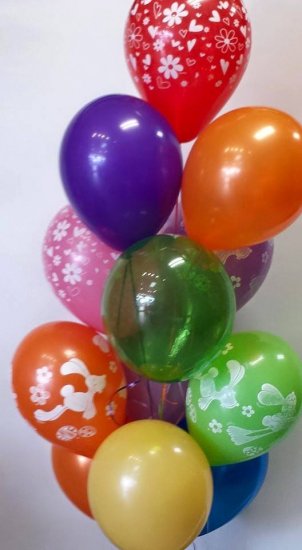 0 a balloon bouquet, all latex balloons - Click Image to Close