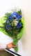 6 blue roses with fresh flower accents