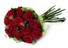 01 12 Red Roses Handtied with accents