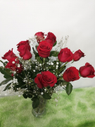 1 1 A Premium Red Roses Arranged in a Vase